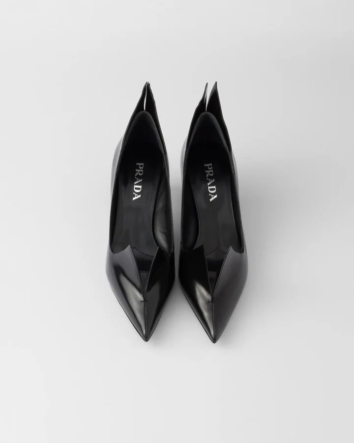 Brushed leather pumps - Image 3