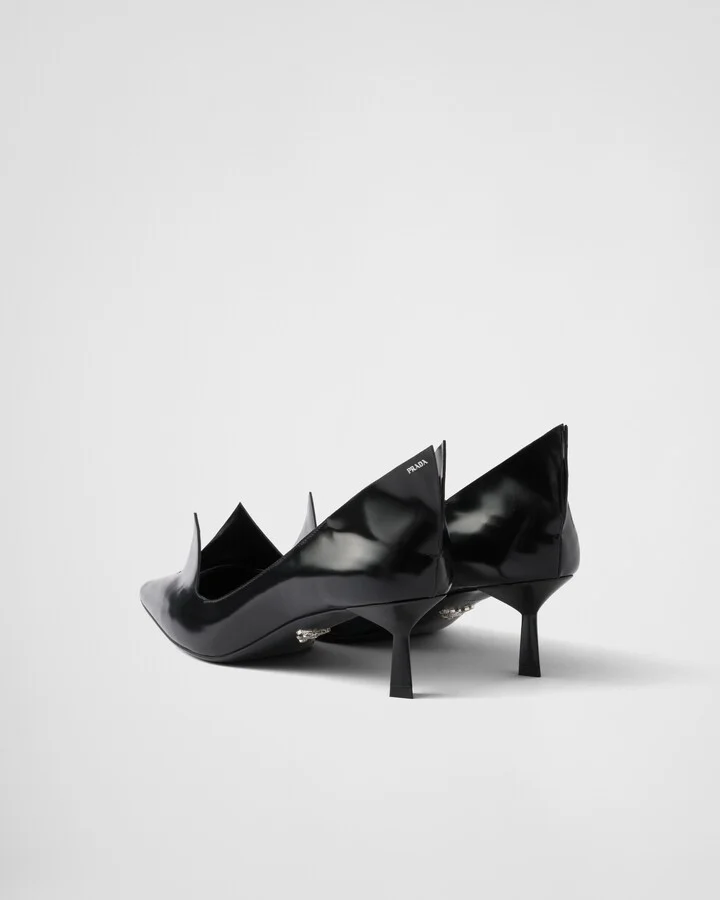 Brushed leather pumps - Image 4