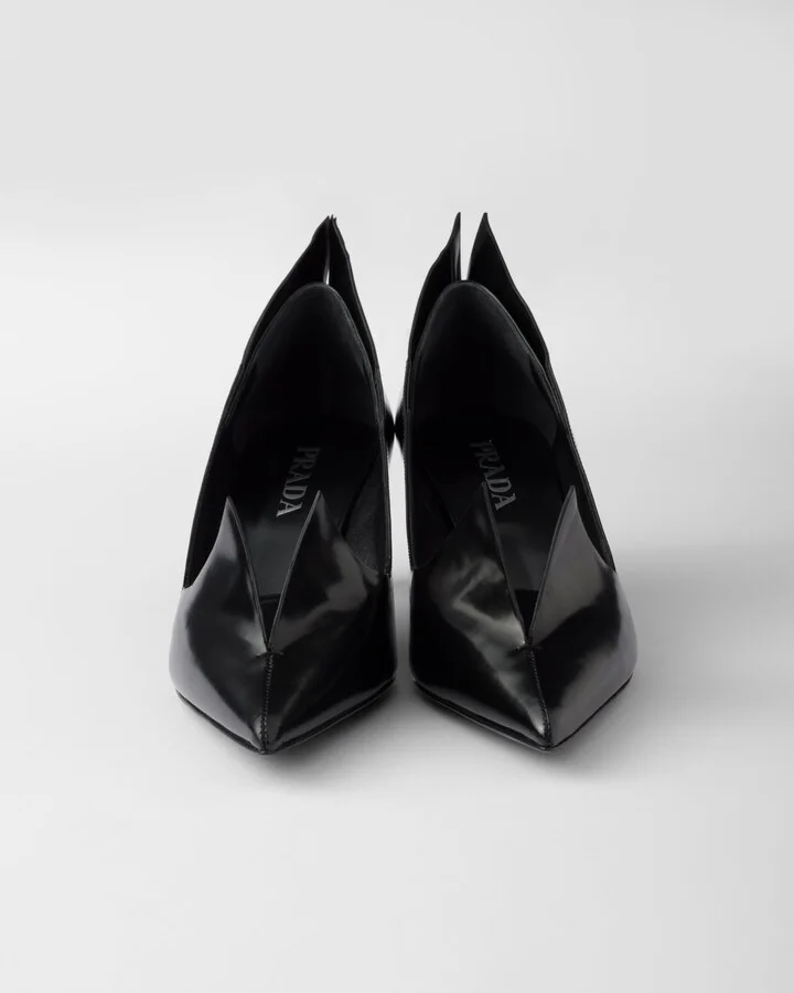 Brushed leather pumps - Image 5