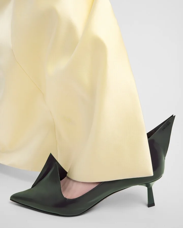 Brushed leather pumps - Image 3