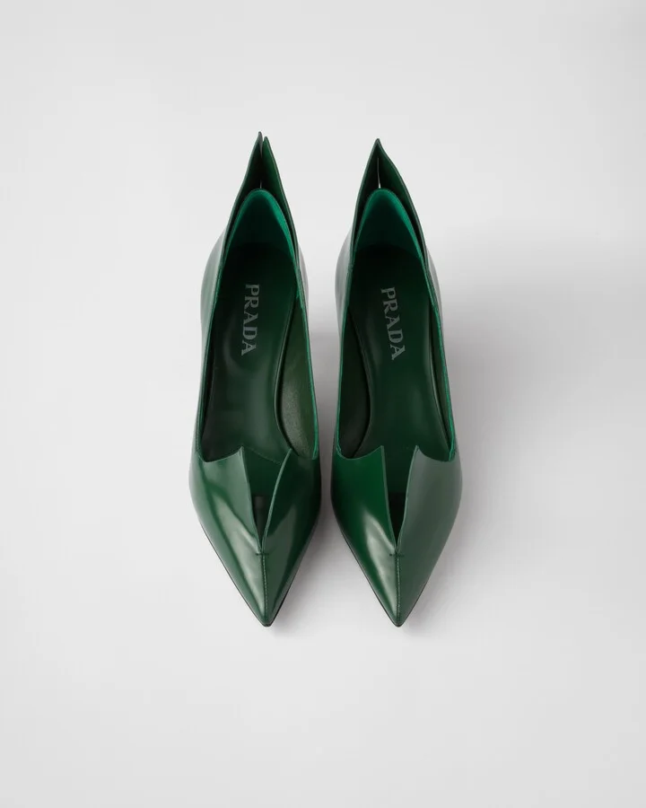 Brushed leather pumps - Image 4