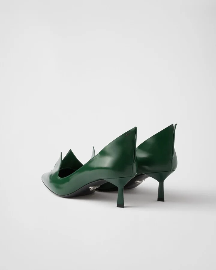 Brushed leather pumps - Image 5