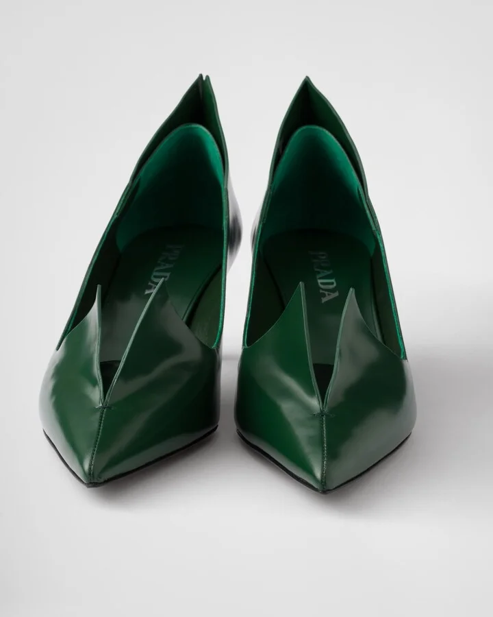 Brushed leather pumps - Image 6