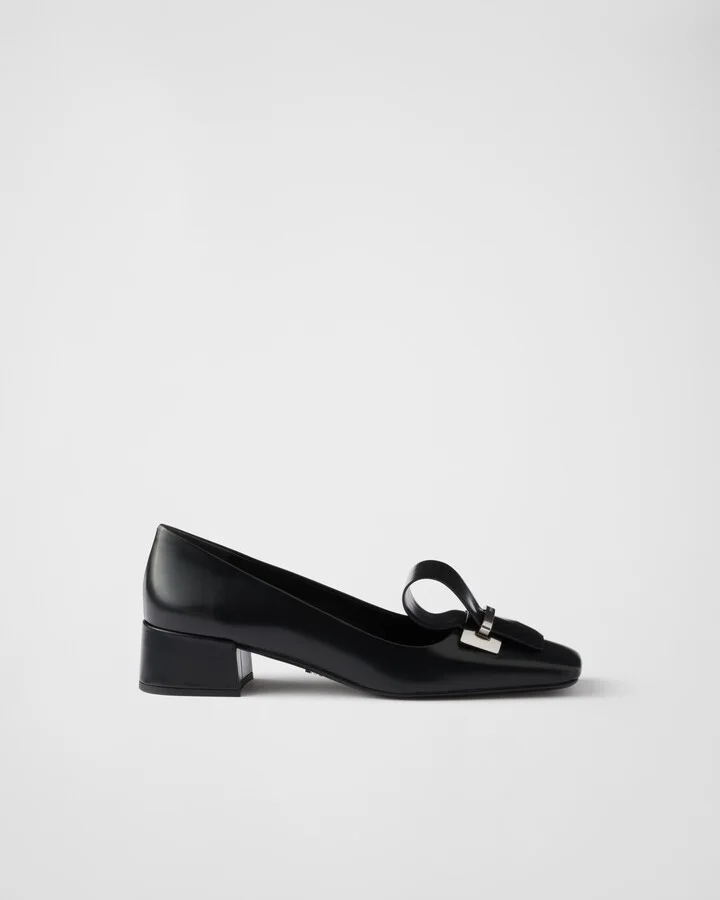 Brushed leather pumps - Image 2