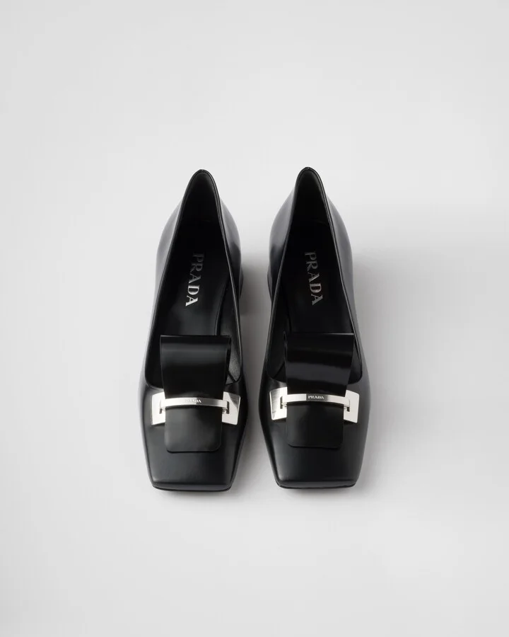 Brushed leather pumps - Image 3