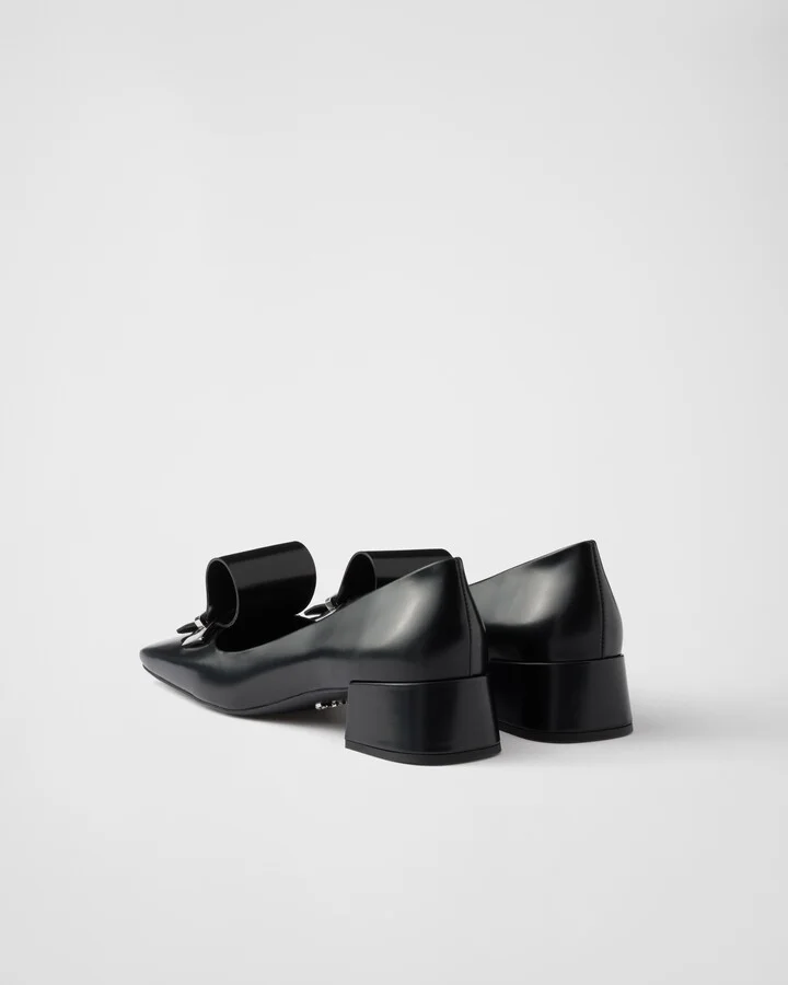 Brushed leather pumps - Image 4