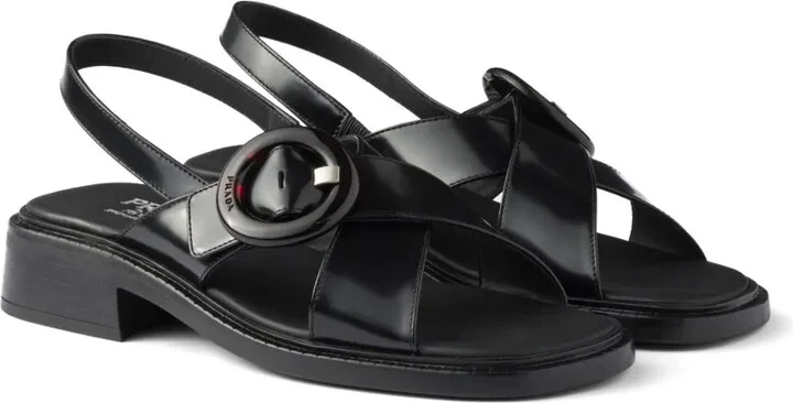 Brushed Leather Sandals - Image 2