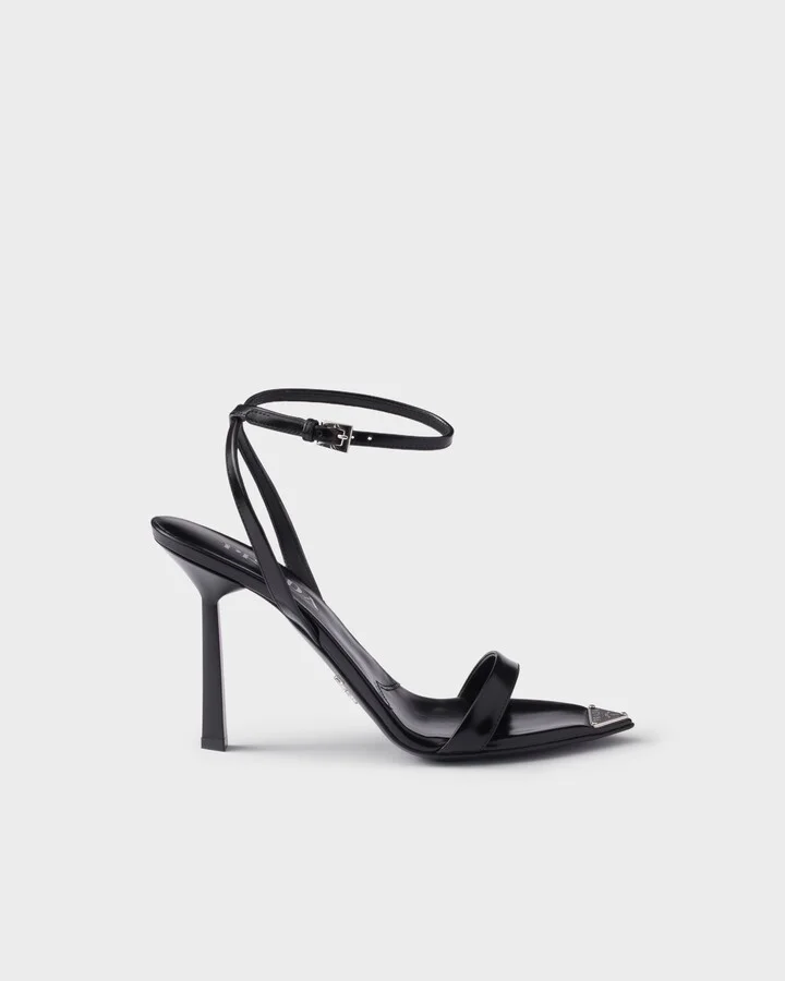 Brushed leather sandals - Image 2