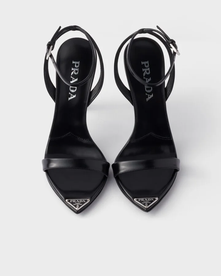 Brushed leather sandals - Image 3