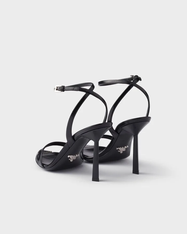Brushed leather sandals - Image 4