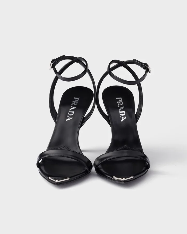 Brushed leather sandals - Image 5
