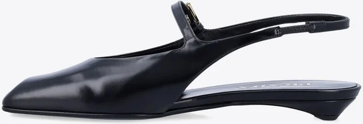 Brushed Leather Slingback Flats - Image 3