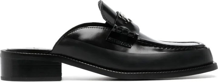 Brutalist slip-on leather loafers