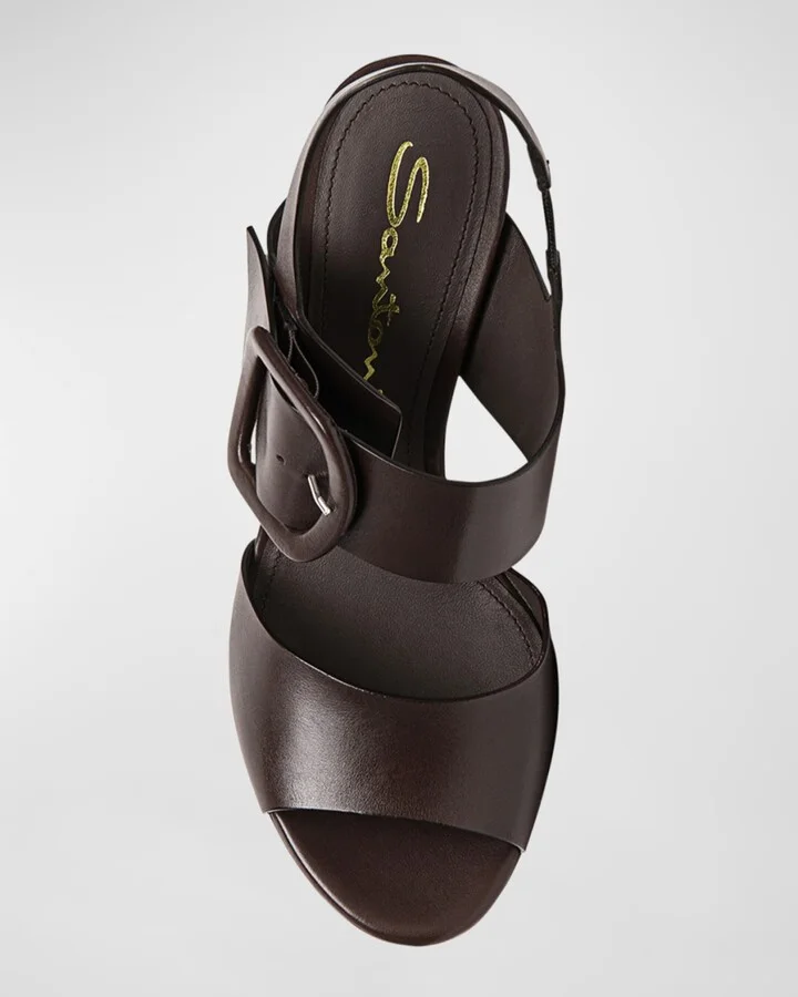 Bruxel Leather Buckle Platform Sandals - Image 3