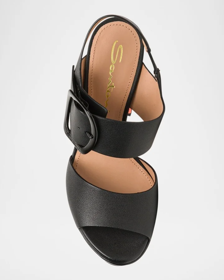 Bruxel Leather Buckle Platform Sandals - Image 2