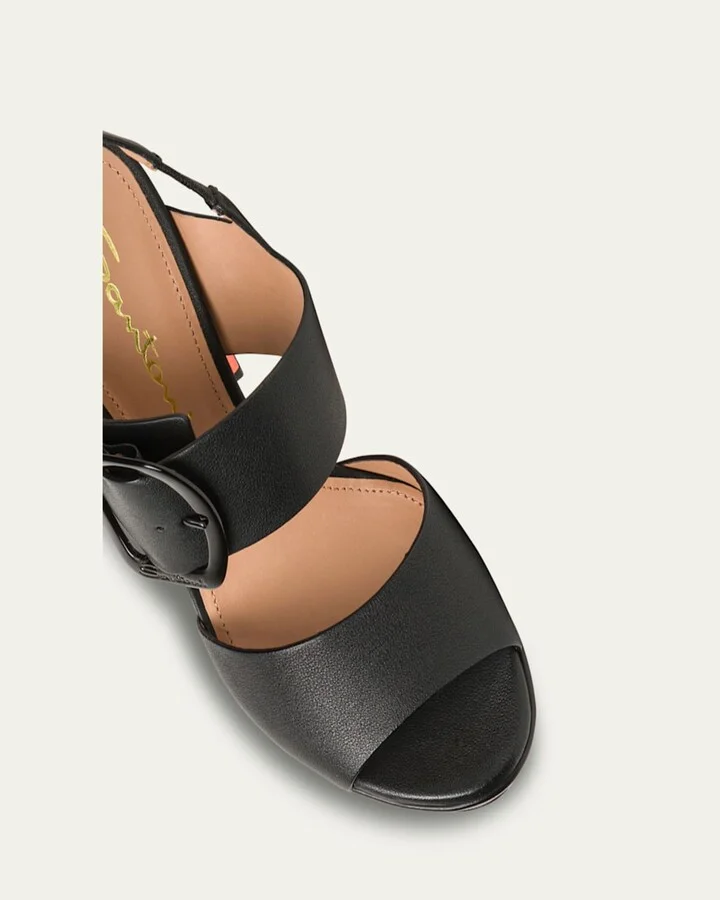 Bruxel Leather Buckle Platform Sandals - Image 3