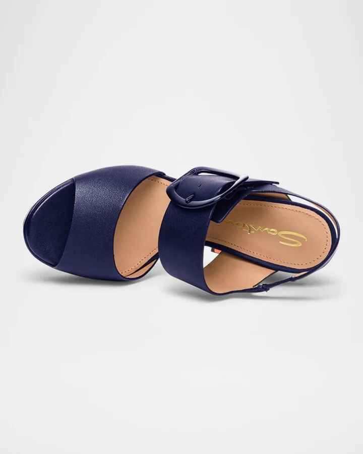 Bruxel Leather Buckle Platform Sandals - Image 3