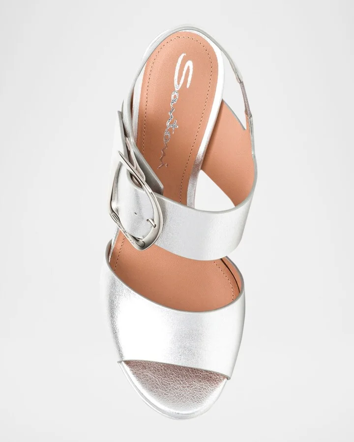 Bruxel Metallic Buckle Platform Sandals - Image 4
