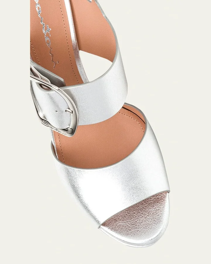 Bruxel Metallic Buckle Platform Sandals - Image 6