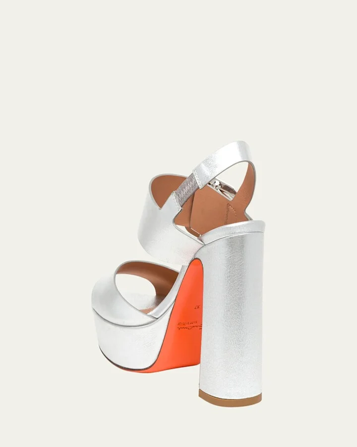 Bruxel Metallic Buckle Platform Sandals - Image 7