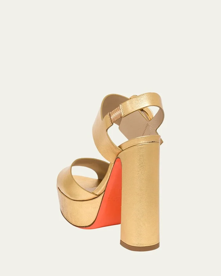 Bruxel Metallic Buckle Platform Sandals - Image 5