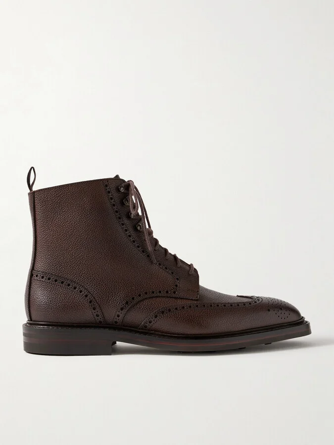 Bryan Full-Grain Leather Brogue Boots