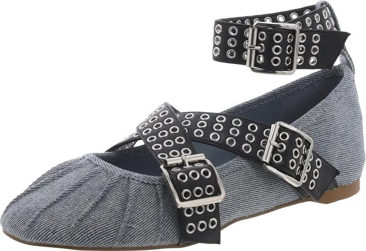 Bryar Womens Faux Leather Round Toe Ballet Flats