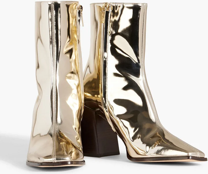 Bryelle 85 mirrored-leather ankle boots - Image 2