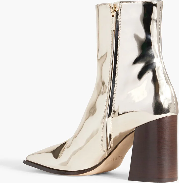 Bryelle 85 mirrored-leather ankle boots - Image 3
