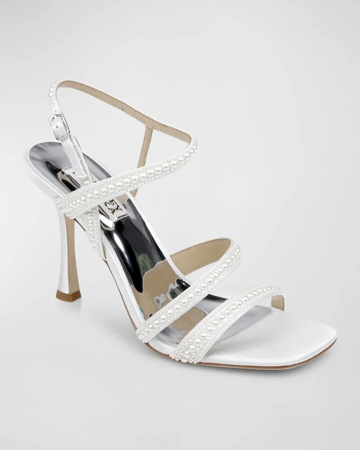 Brynlee Pearly Silk Ankle-Strap Sandals - Image 3