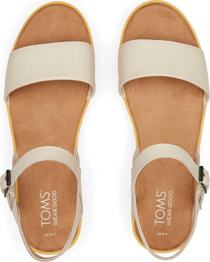 Brynn Cream Leather Platform Sandal - Image 6