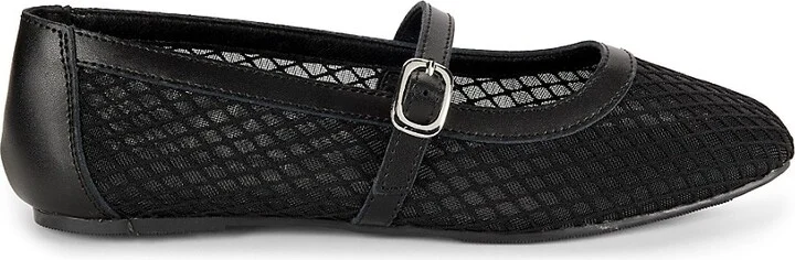 Brynn Leather & Mesh Flats