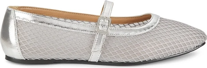 Brynn Leather & Mesh Flats