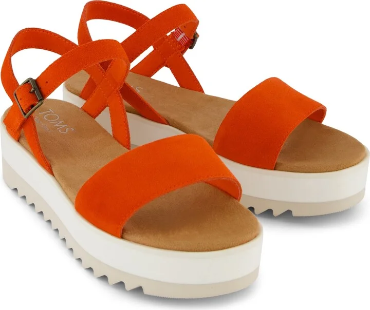 Brynn Platform Sandal Flame Suede - Image 4