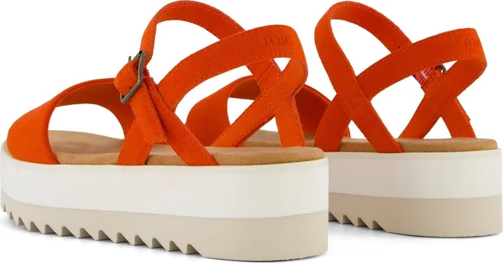 Brynn Platform Sandal Flame Suede - Image 5