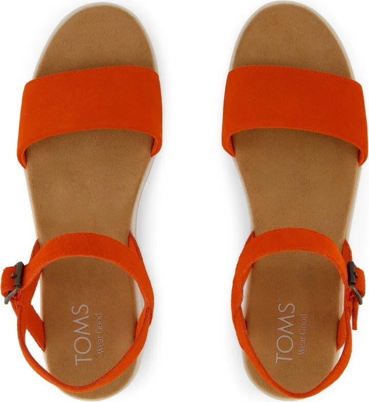 Brynn Platform Sandal Flame Suede - Image 6