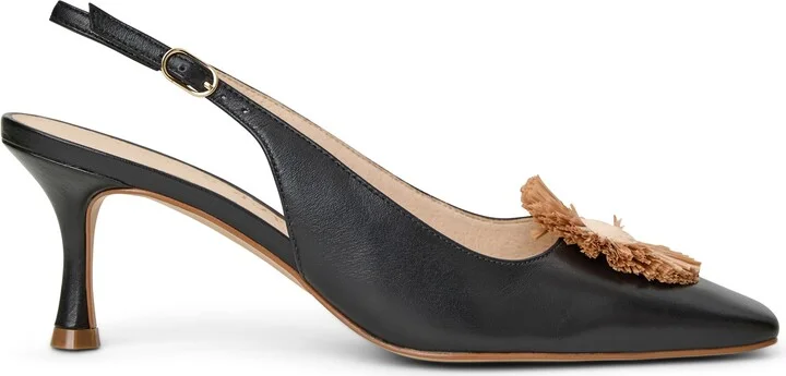Brynn Raffia Flower Slingback Pump - Image 3
