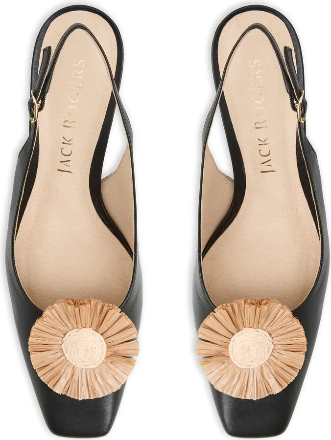 Brynn Raffia Flower Slingback Pump - Image 4