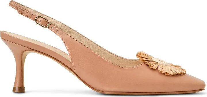 Brynn Raffia Flower Slingback Pump - Image 9