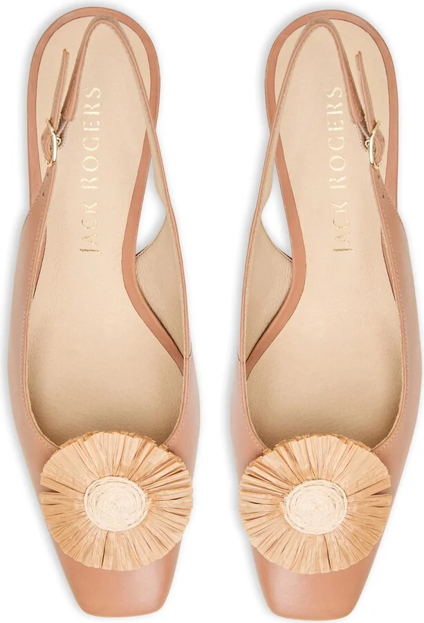 Brynn Raffia Flower Slingback Pump - Image 10