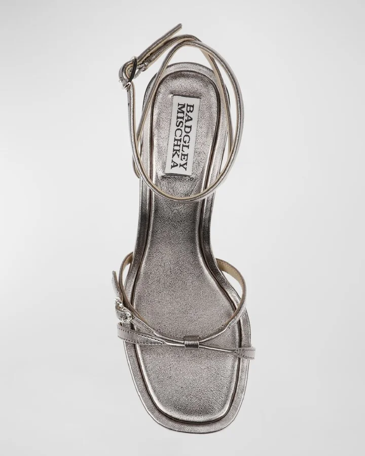 Brynna Metallic Ankle-Strap Sandals - Image 2