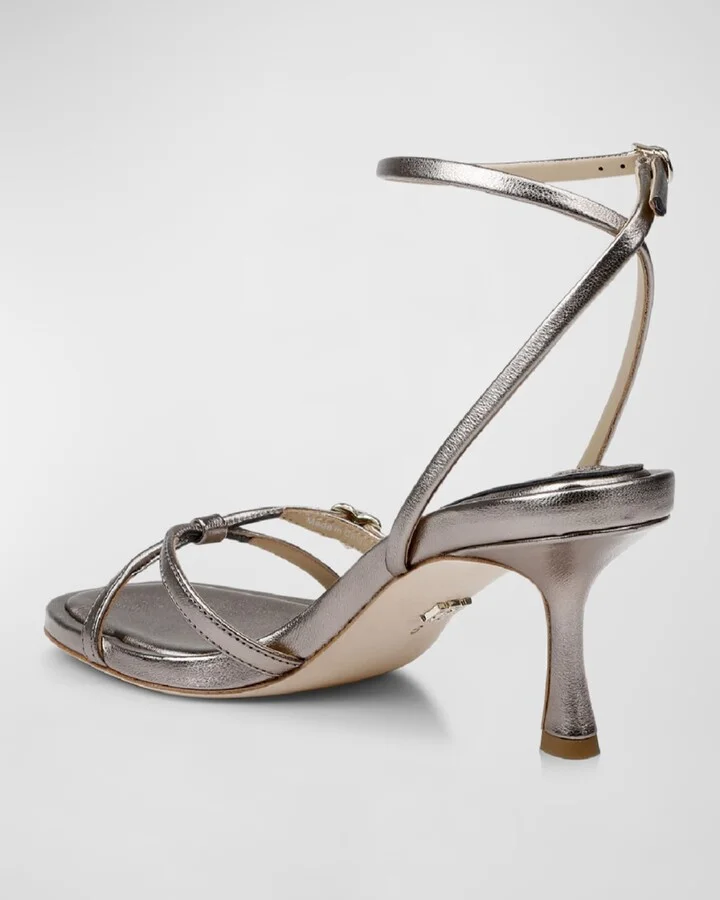 Brynna Metallic Ankle-Strap Sandals - Image 10