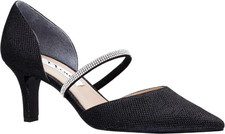Brystol Womens Rhinestone Covered Heel Dress Pumps