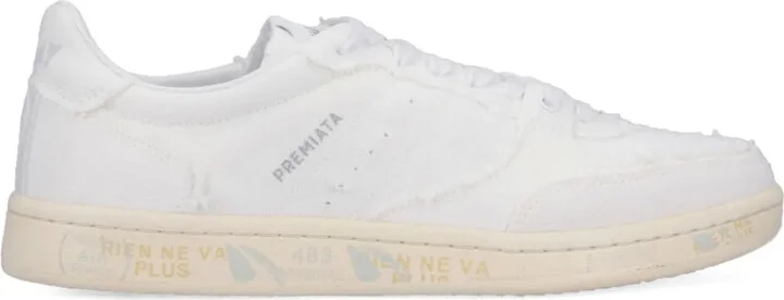 BSKT Clayd frayed-detail sneakers