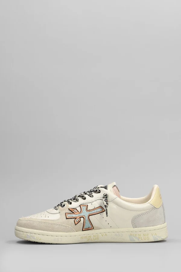 Bskt Clayd Sneakers In Beige Leather - Image 3
