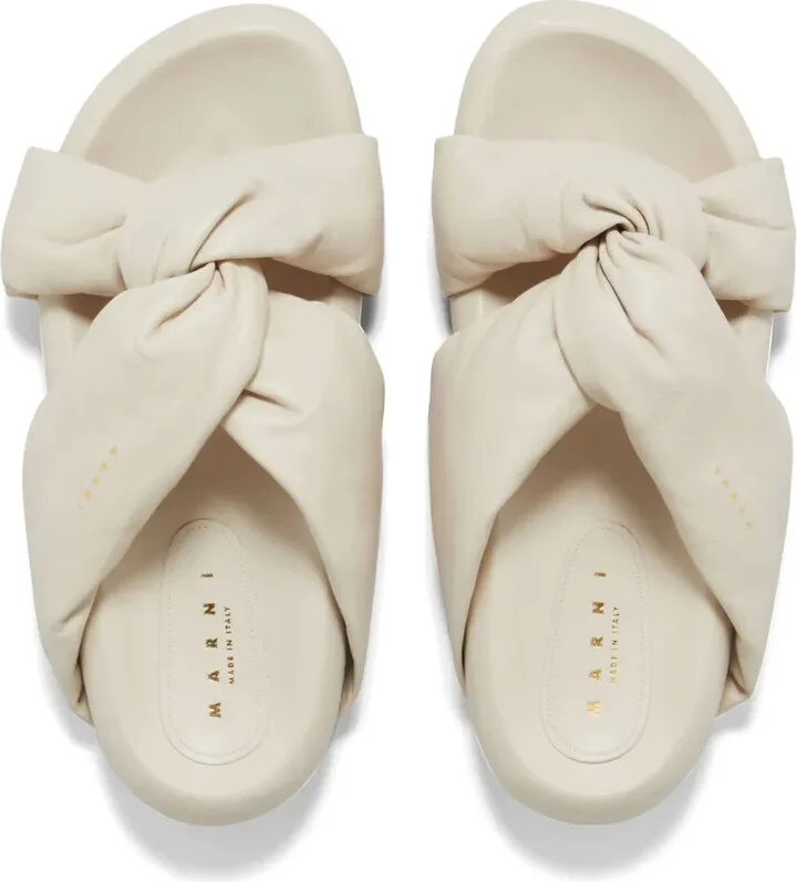 Bubble twist-detail leather sandals - Image 4