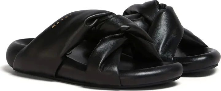 Bubble twist-detail leather sandals - Image 2