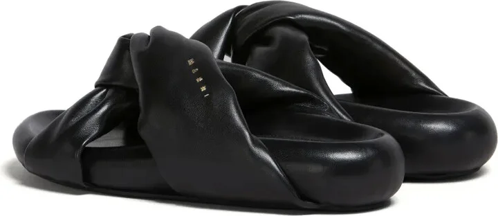 Bubble twist-detail leather sandals - Image 3
