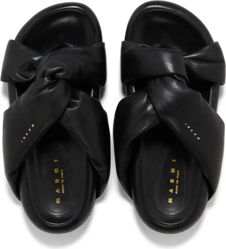 Bubble twist-detail leather sandals - Image 4