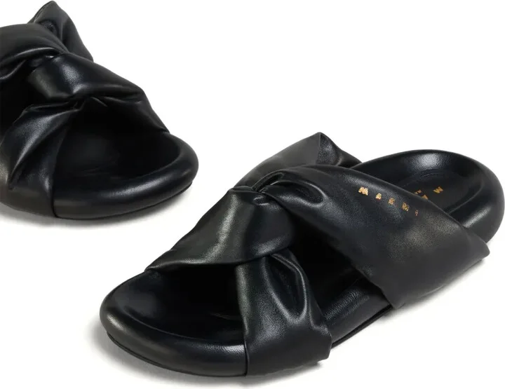 Bubble twist-detail leather sandals - Image 5